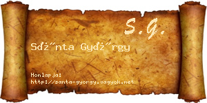 Sánta György névjegykártya