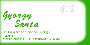 gyorgy santa business card