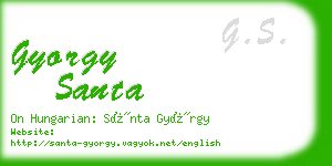 gyorgy santa business card